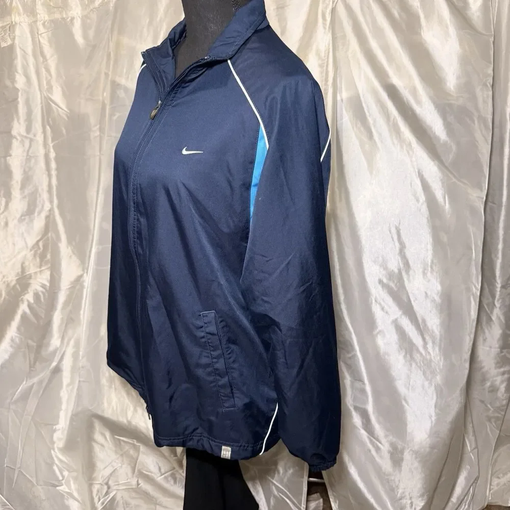 Vintage Nike Men’s Jacket Size Medium Navy Blue Dri-Fit